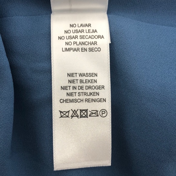 Adrianna Papell Ruffle Front Sleeveless Blue Dress - Picture 8 of 9